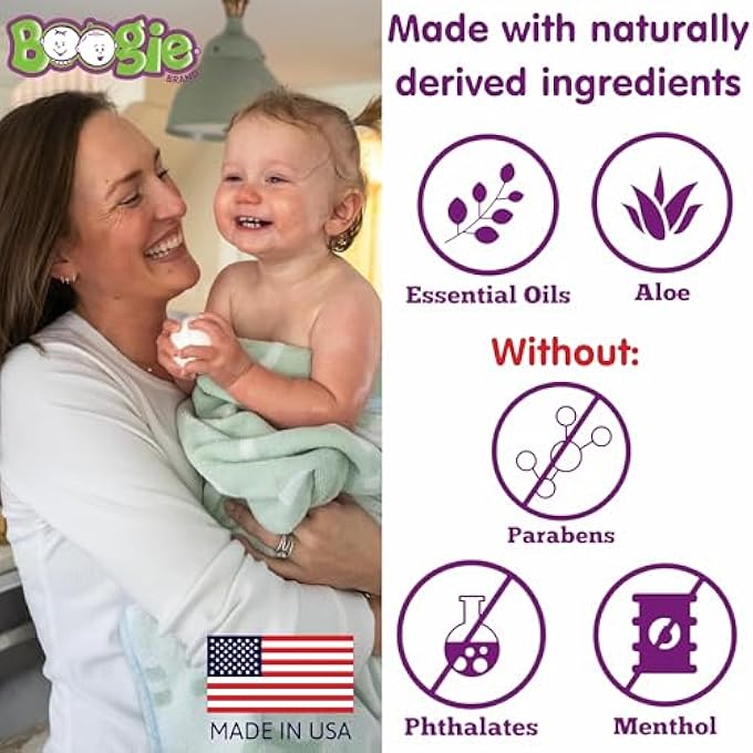 Boogie Kids Bath Bombs by The Makers of Wipes, Fizzies, Calming, Naturally Derived, Made with Aloe and Calming Vapors, Eucalyptus, 2.8 oz, 3 Bath Bombs, Pack of 1 - Image 3